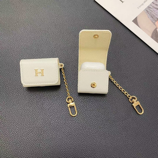 Close-up of Elegant Hermes Designer AirPods Case