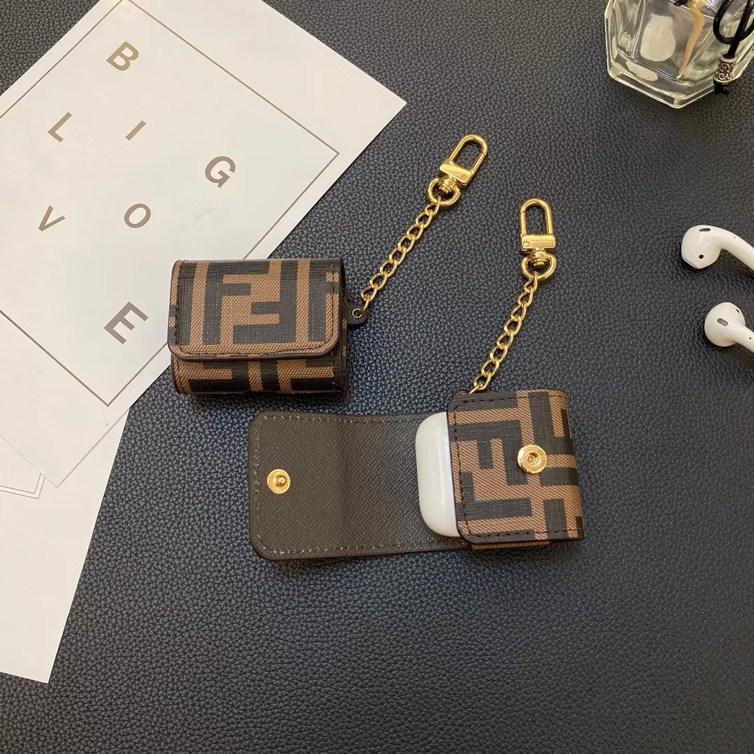 High-quality Fendi AirPods case with logo imprint