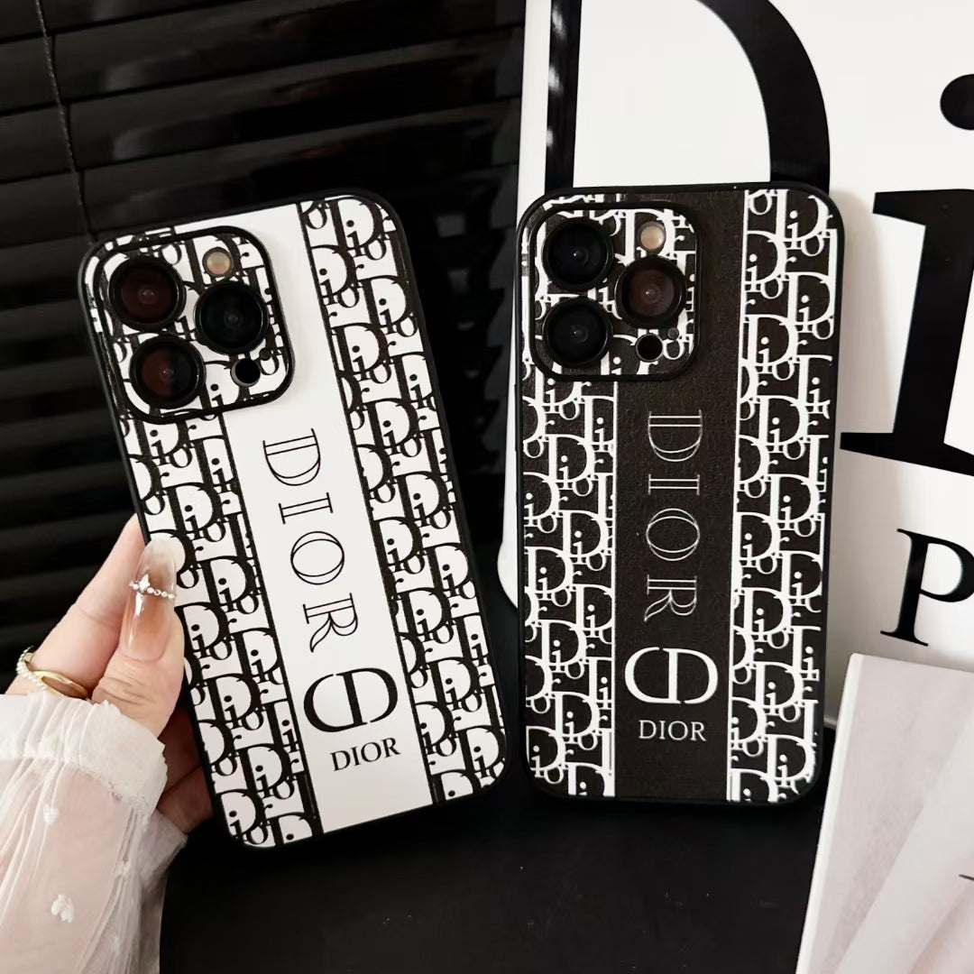 Black Dior Iconic Monogram Luxury iPhone Case 