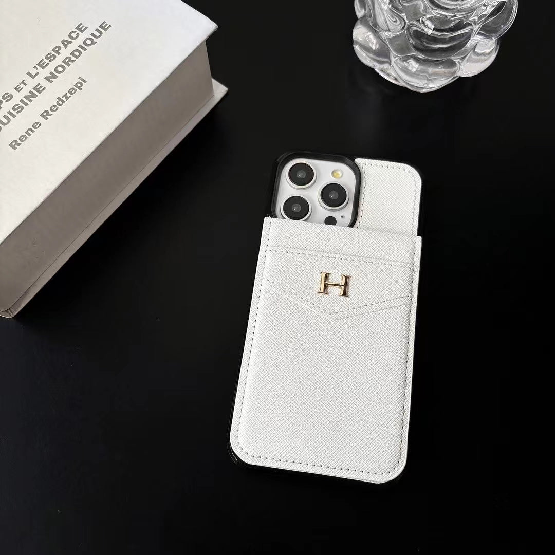 High-end iPhone case with designer logos