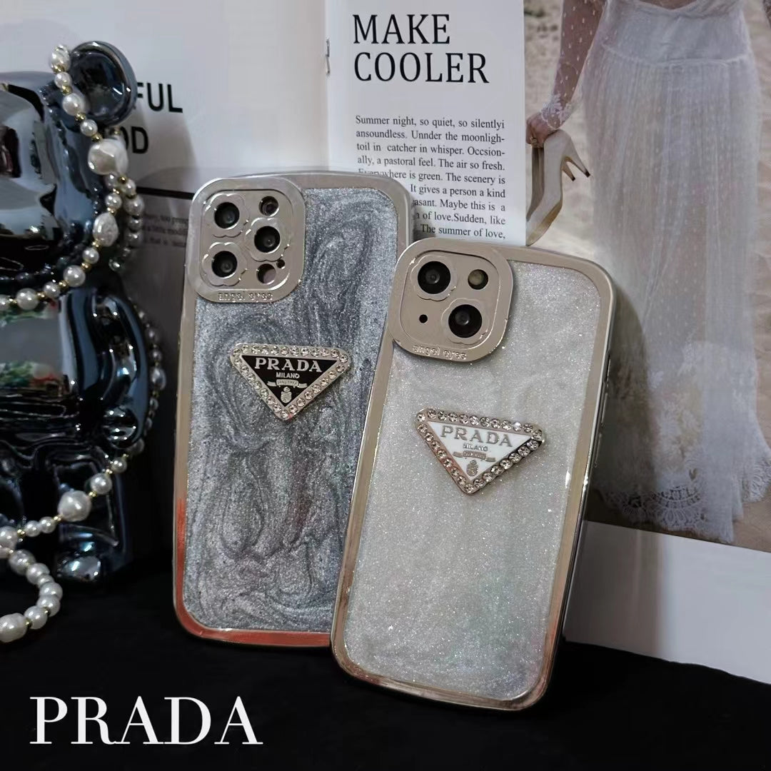 Lux Prada Lady iPhone Case in black leathe