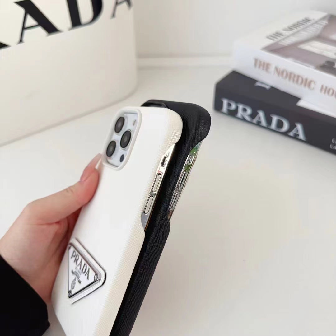 Trendy PRADA iPhone Case in Soft Pink, Showcasing Chic and Stylish Look