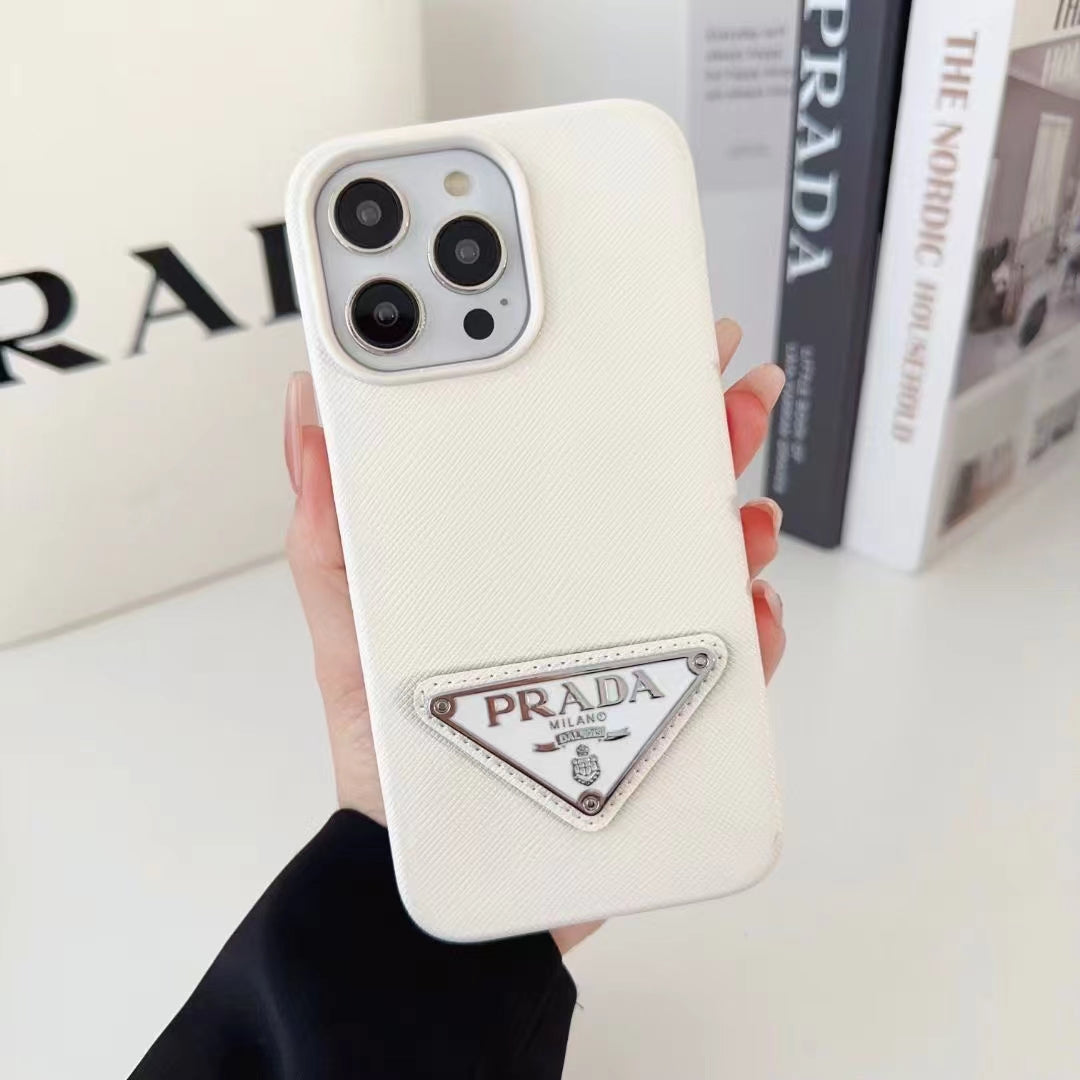 Trendy PRADA iPhone Case in Red Leather, Combining Elegance with Functionality