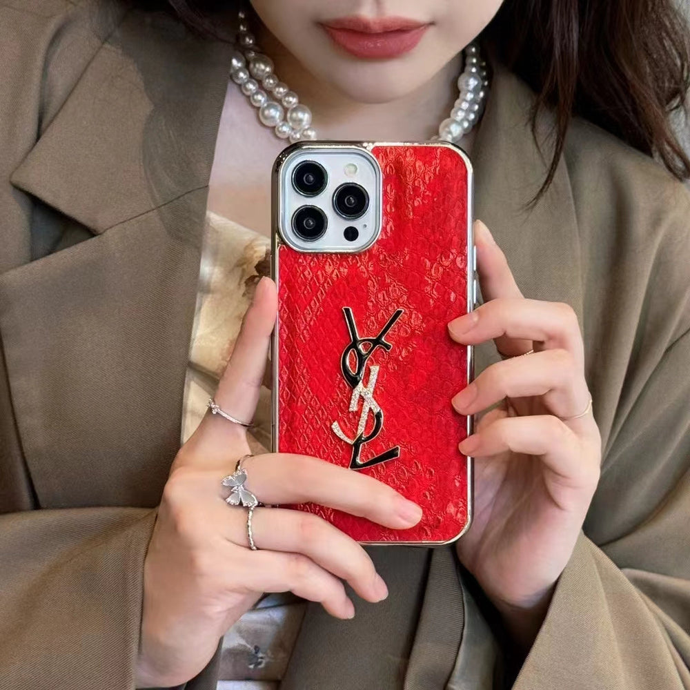 Elegant YSL Lady iPhone Case with iconic logo