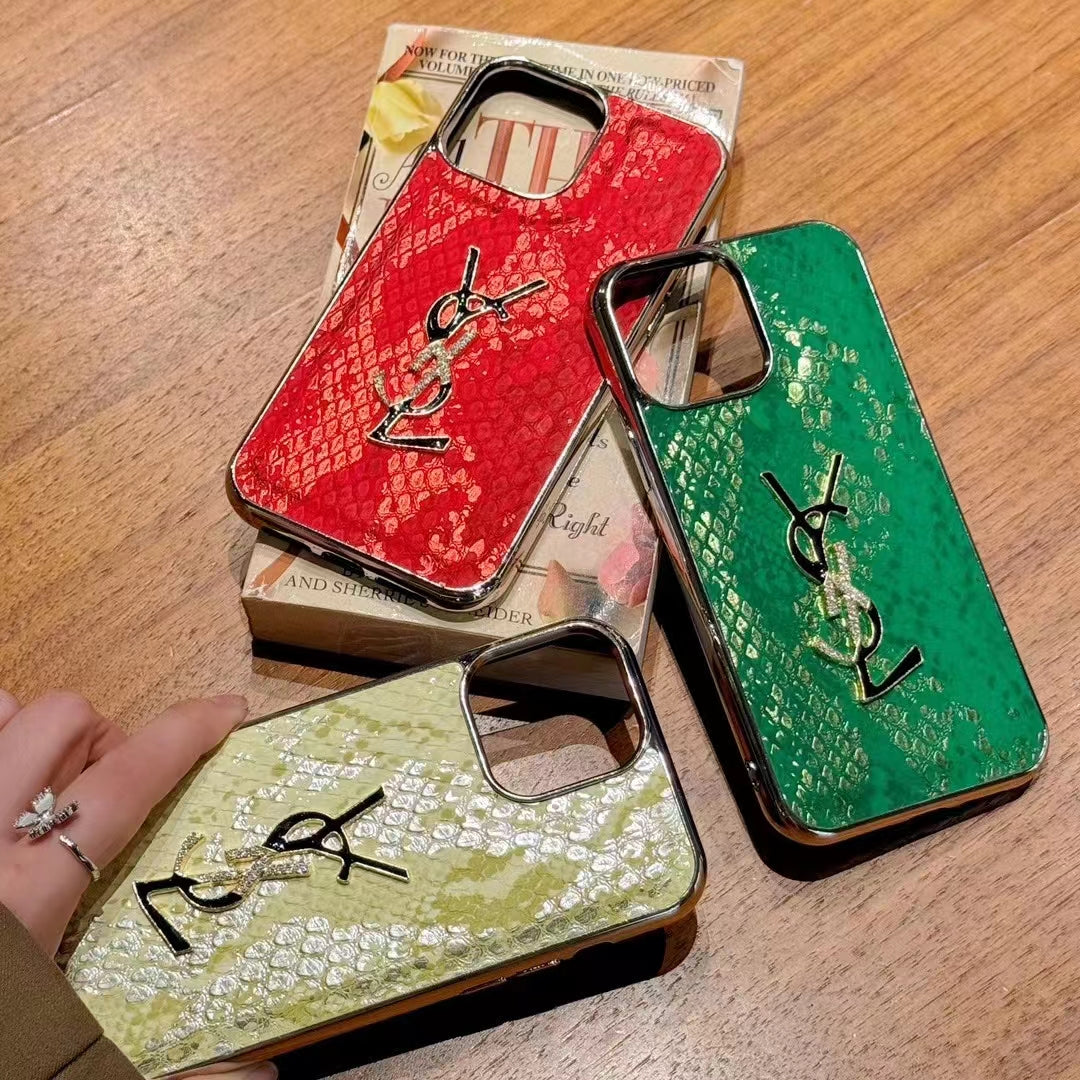 Chic YSL Lady phone cover with signature logo