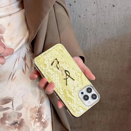 Designer iPhone case in elegant YSL style