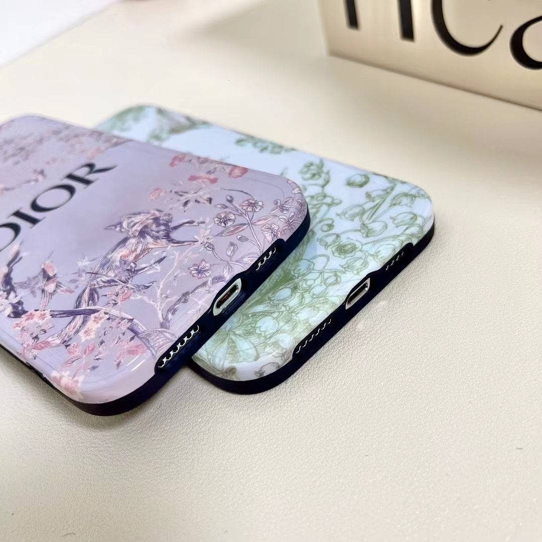 C.D iPhone Case with Elegant Flowers