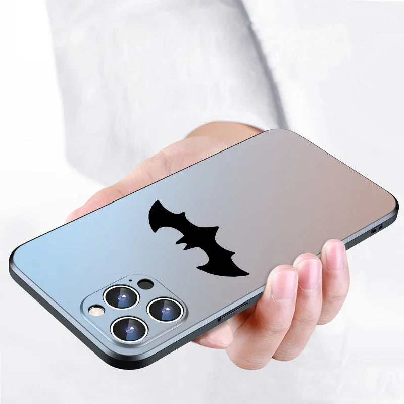 Front view of the Batman Matte Case for iPhone showcasing the Batman emblem