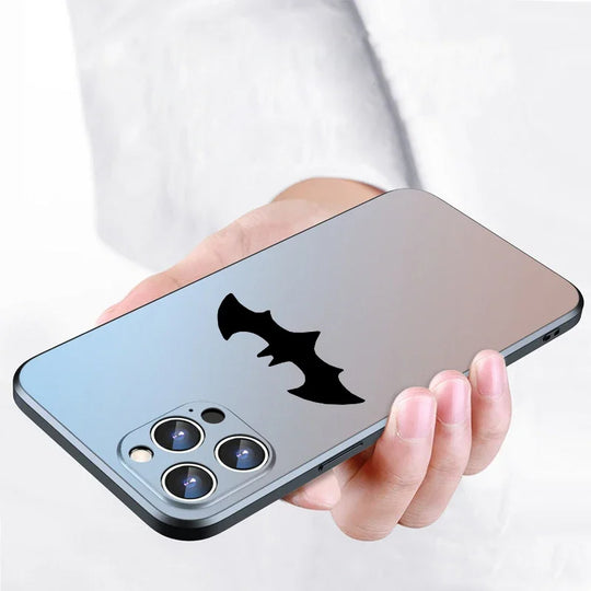 Front view of the Batman Matte Case for iPhone showcasing the Batman emblem