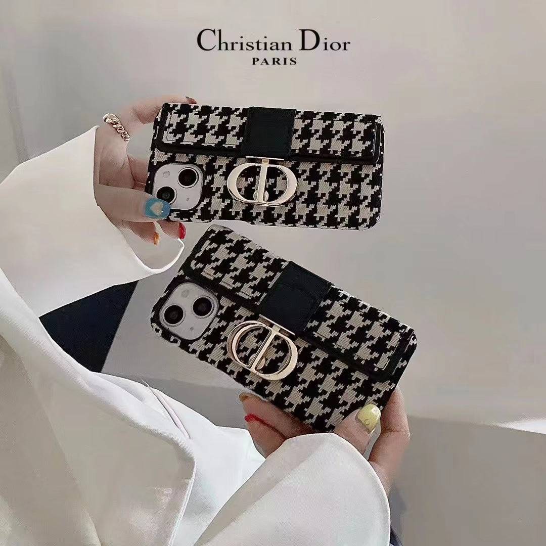 Dior Designer iPhone Case with Card Slot