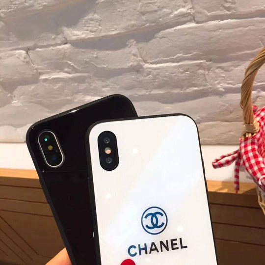 Stylish iPhone case by Chanel in tempered glass