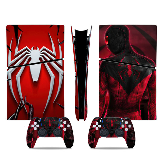 Spider-Man Protector Skin Applied to PlayStation 5 Digital Slim Console