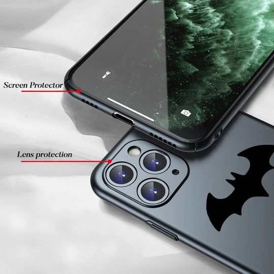 Batman Matte Case for iPhone displaying the non-slip grip texture