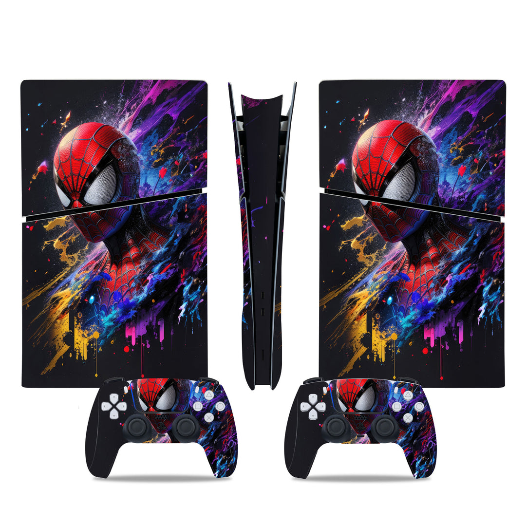 Spider-Man-Themed Console Skin for PlayStation 5 Digital Slim - Top View