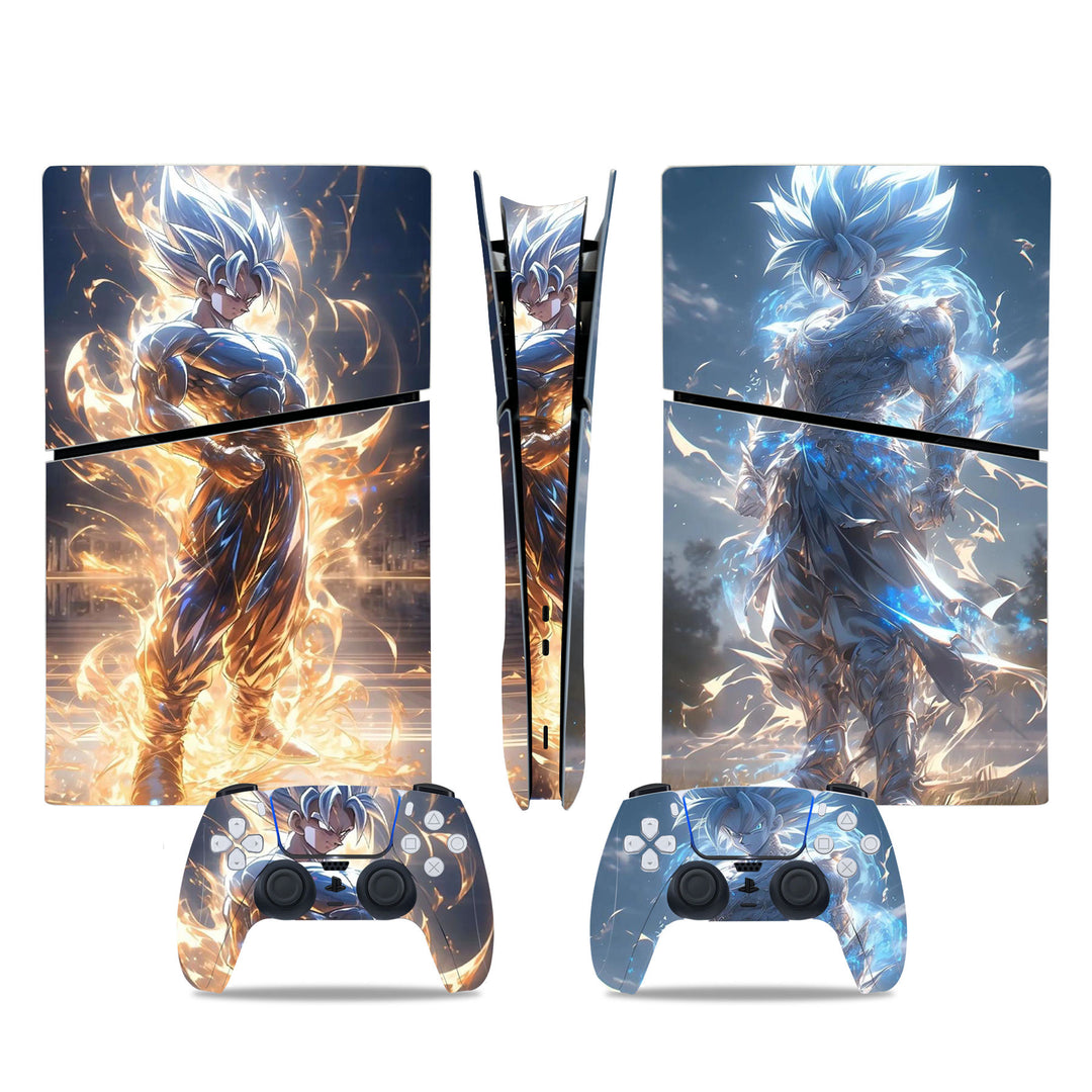 Detailed Dragon Ball Graphic on PS5 Digital Slim Protector Skin