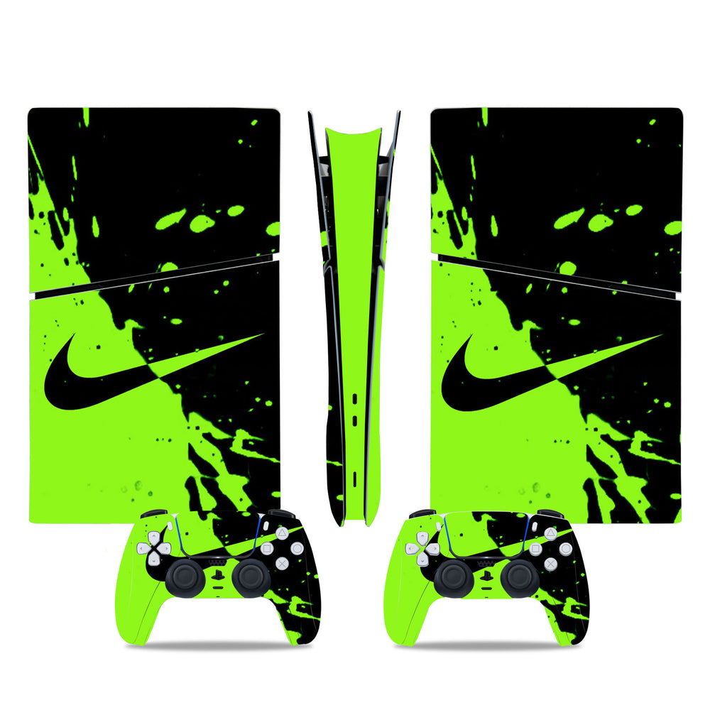 Close-Up of Nike Design on PS5 Digital Slim Skin