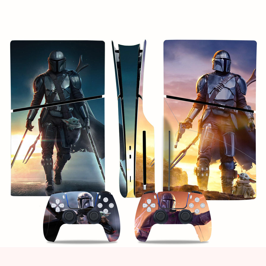Star Wars Mandalorian PlayStation 5 Disc Slim Protector Skin - Officially Licensed Gaming Console Decal