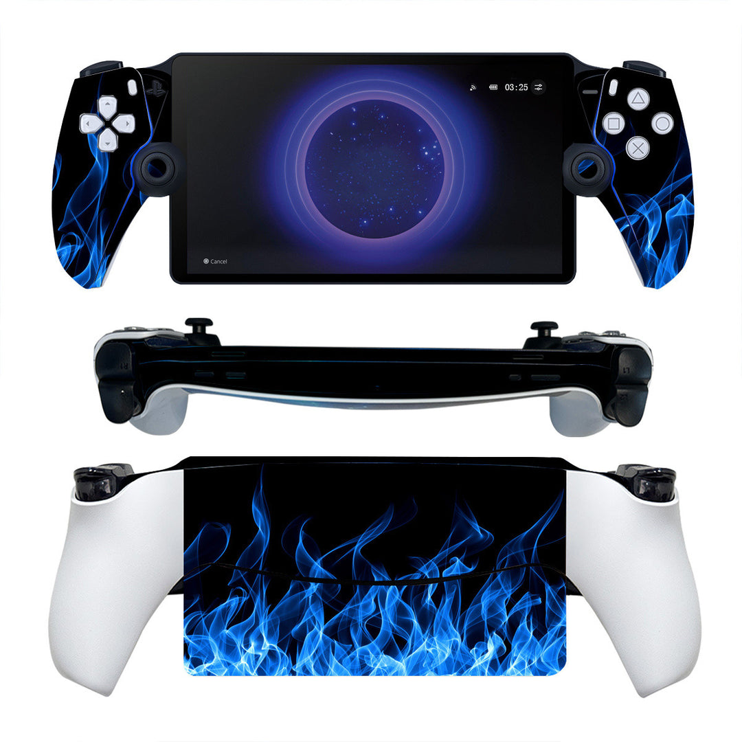 Wii U Consola Skin Sticker Blue Fire Custom Design Set -  México