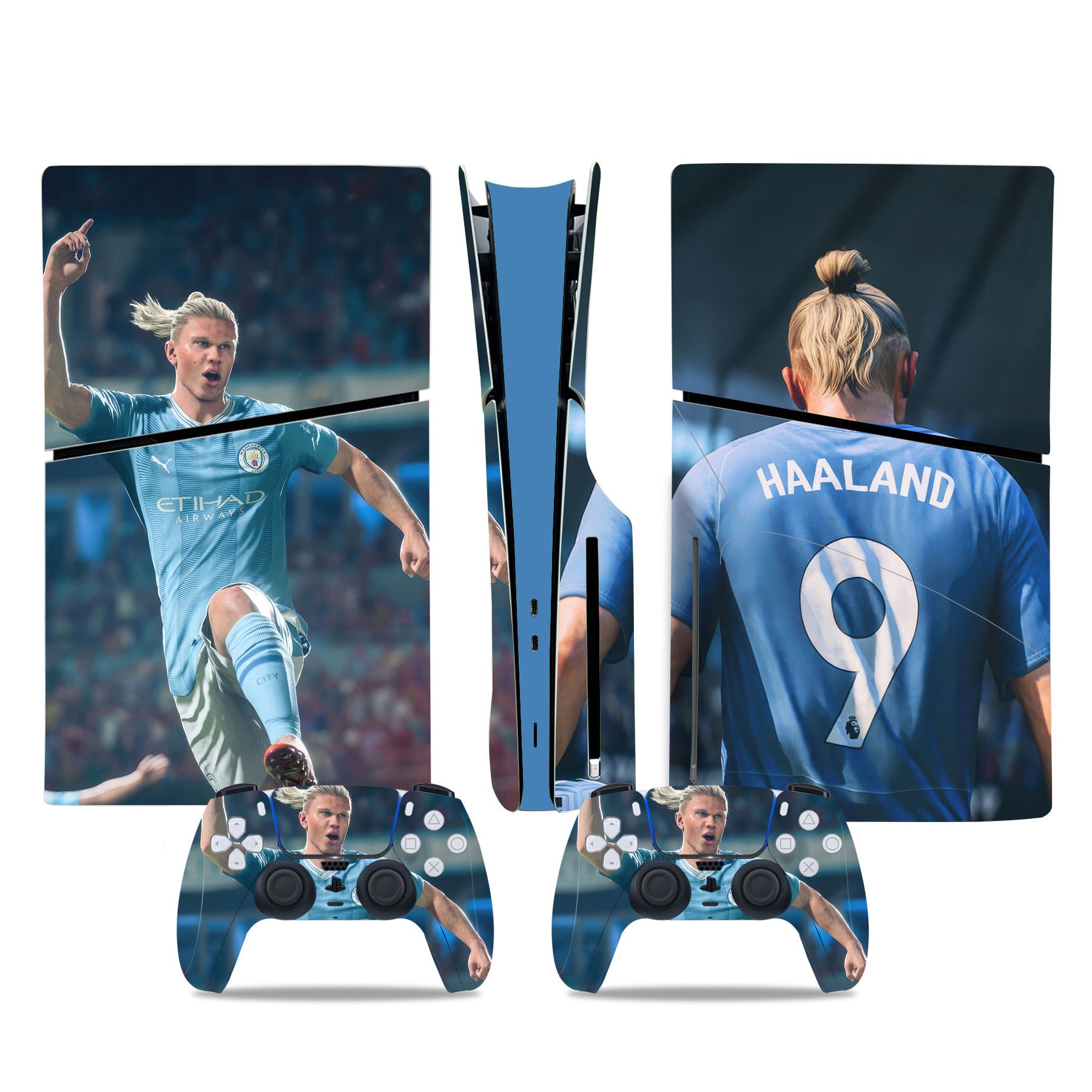 HAALAND MAN CITY  - PLAYSTATION 5 DISK SLIM PROTECTOR SKINHAALAND MAN CITY  - PLAYSTATION 5 DISK SLIM PROTECTOR SKIN