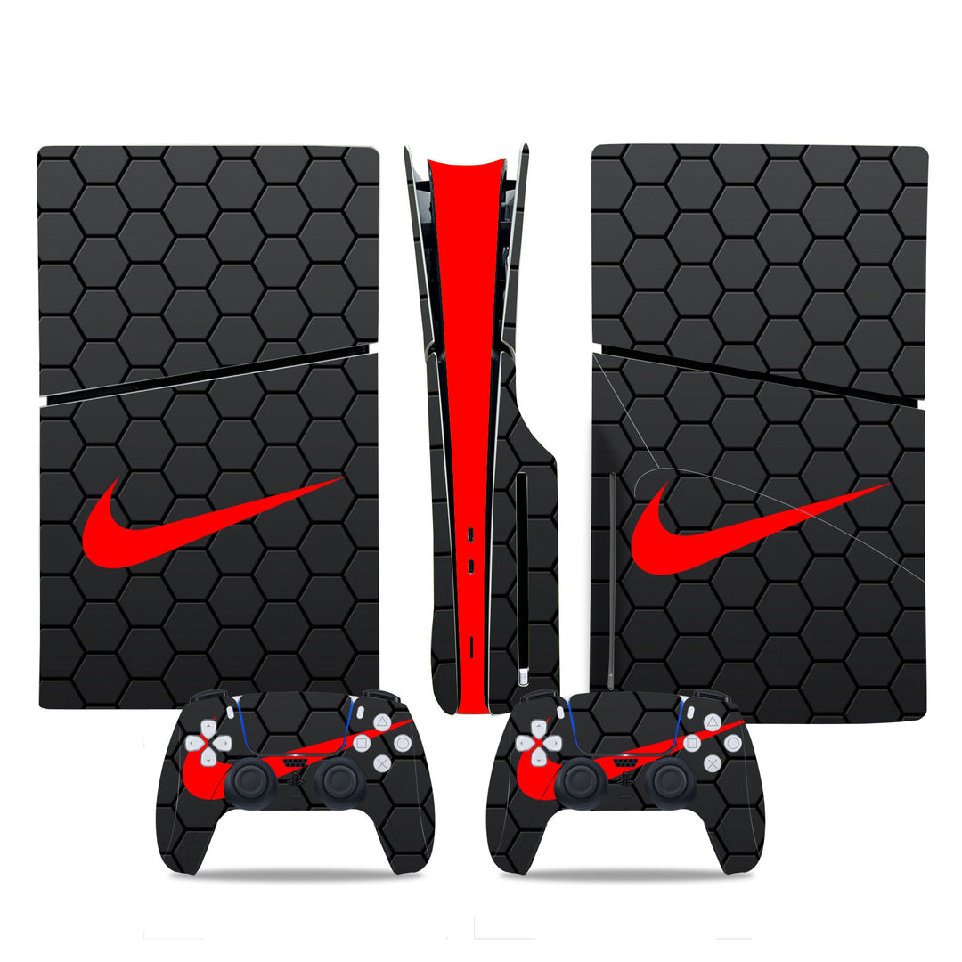 Nike Hexagon PlayStation 5 Disc Slim Protector Skin - Sporty Design Gaming Console Decal