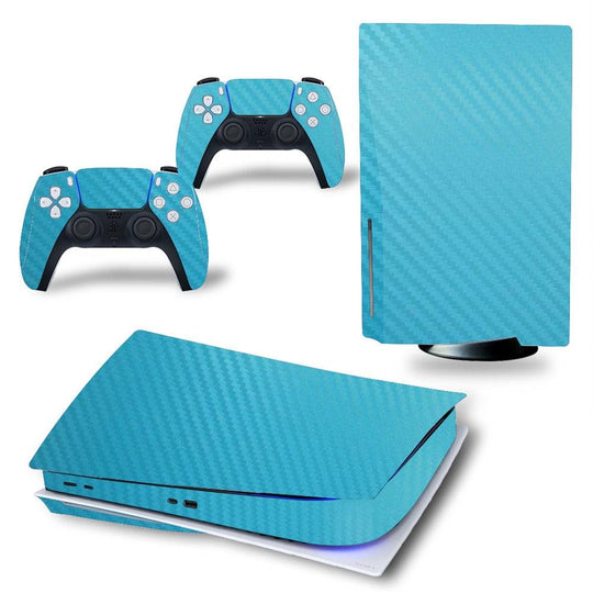 Carbon fiber forPS5 disk-based Edition Skin Sticker Decal Cover for Playtation 5 Console and 2 Controllers PS5 Skin Sticker