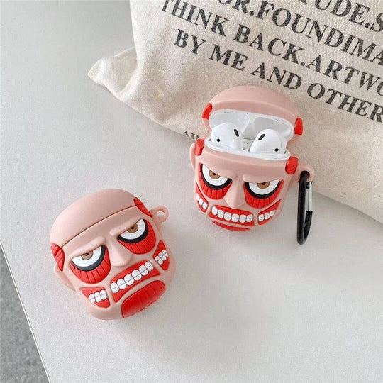 3D Titan Cute Cartoon Earphone Case for Airpods 1 2 3 Wireless Headphone Protective Charging Box Anime for Airpods Pro 3 Case