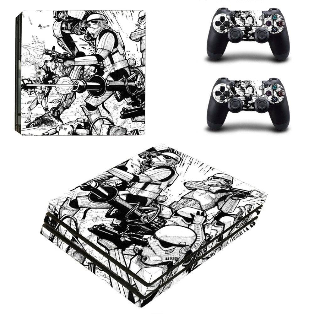 DARTH VADER - STORMTROOPER - PLAYSTATION 4 SLIM PROTECTOR SKIN - best-skins