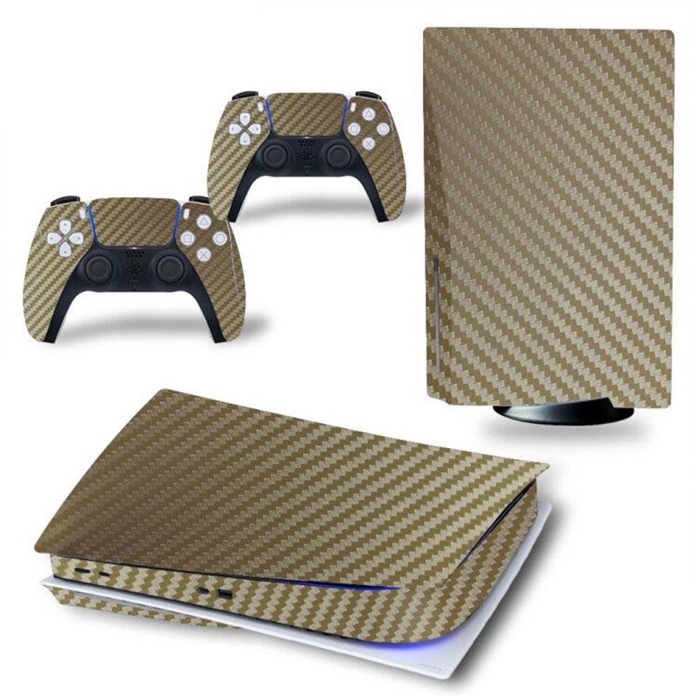 Carbon fiber forPS5 disk-based Edition Skin Sticker Decal Cover for Playtation 5 Console and 2 Controllers PS5 Skin Sticker