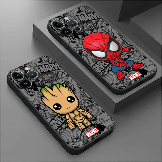 Marvel Characters Silicone Phone Case for iPhone