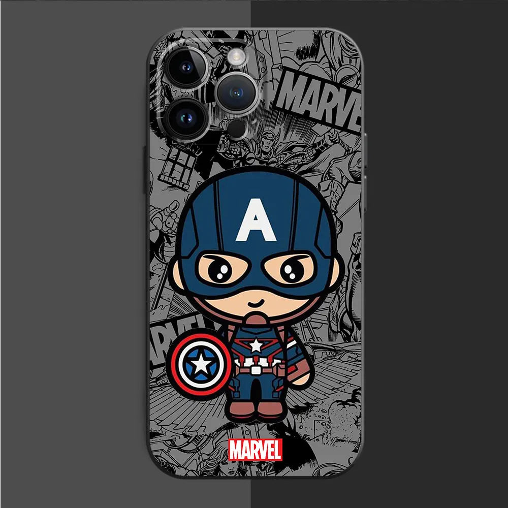 Marvel Characters Silicone Phone Case for iPhone