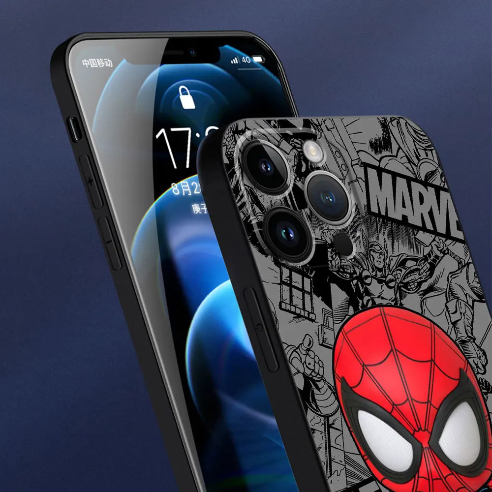 Marvel Characters Silicone Phone Case for iPhone