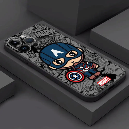 Marvel Characters Silicone Phone Case for iPhone