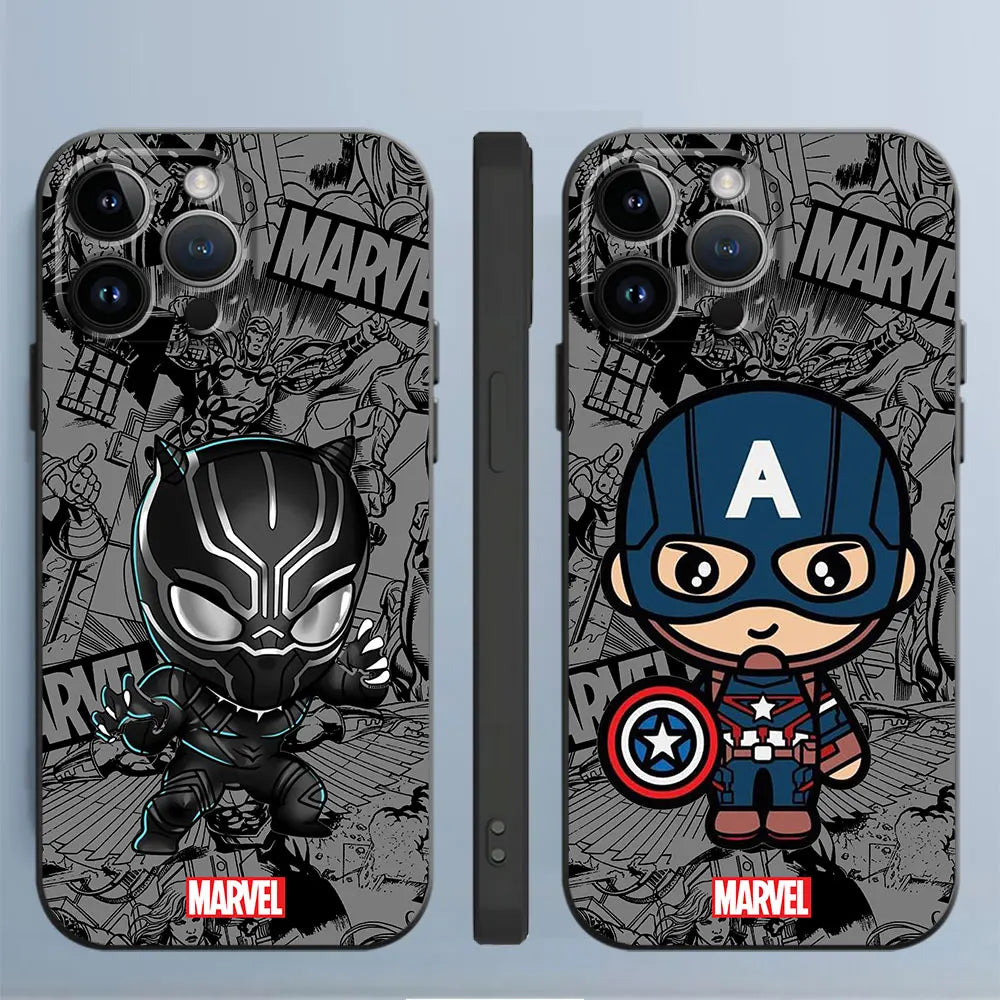 Marvel Characters Silicone Phone Case for iPhone