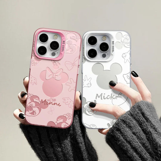 Disneys Mickeys Minnies Mouses Back Shadow Phone Case For iPhone