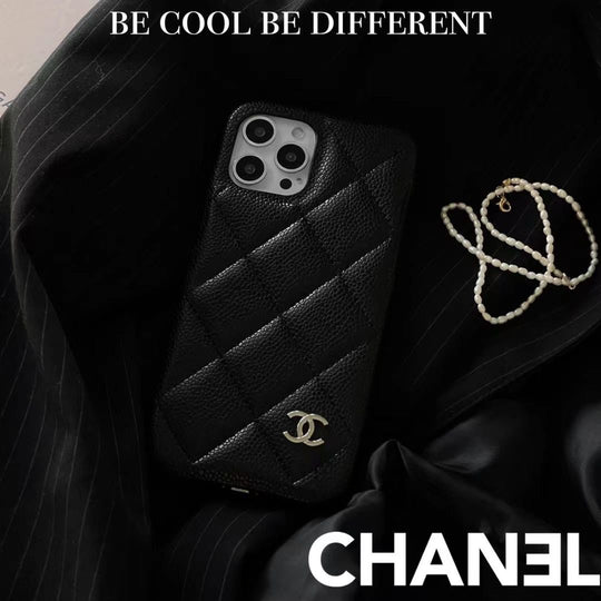 Chanel classic fashion phone case with luxury branding