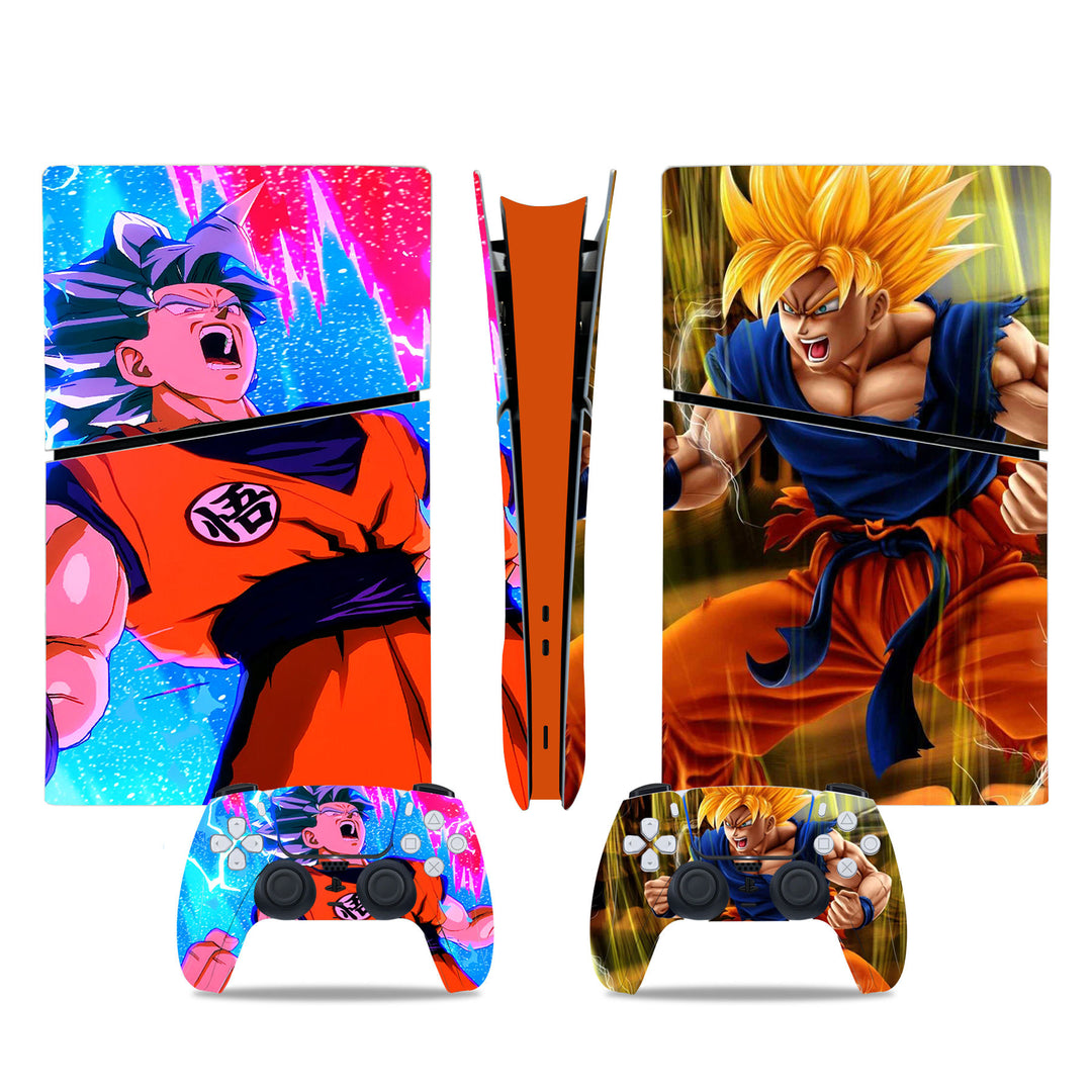 Dragon Ball Protector Skin Applied to PlayStation 5 Digital Slim Console