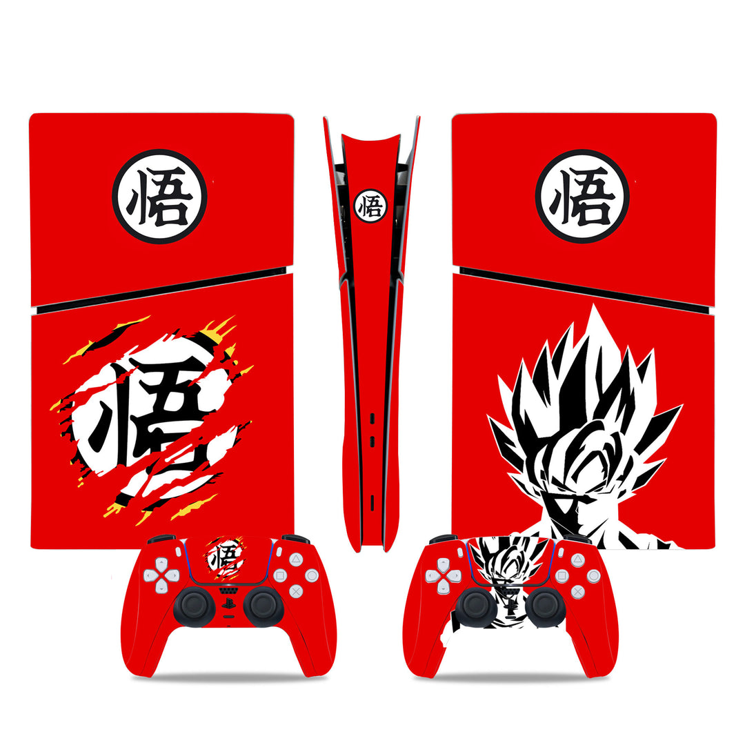 Dragon Ball-Themed Console Skin for PlayStation 5 Digital Slim - Top View