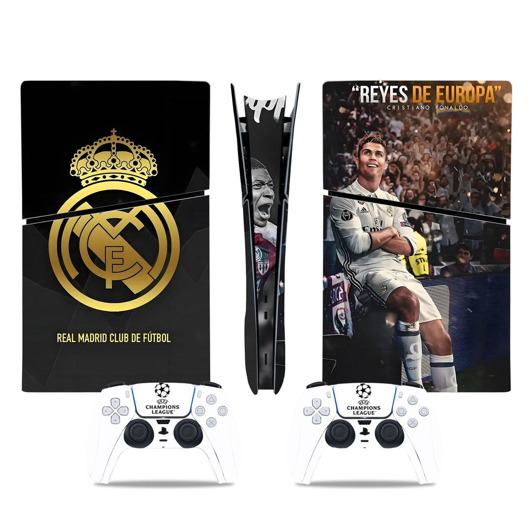 CR7 Madrid PlayStation 5 Digital Slim Protector Skin - Front View