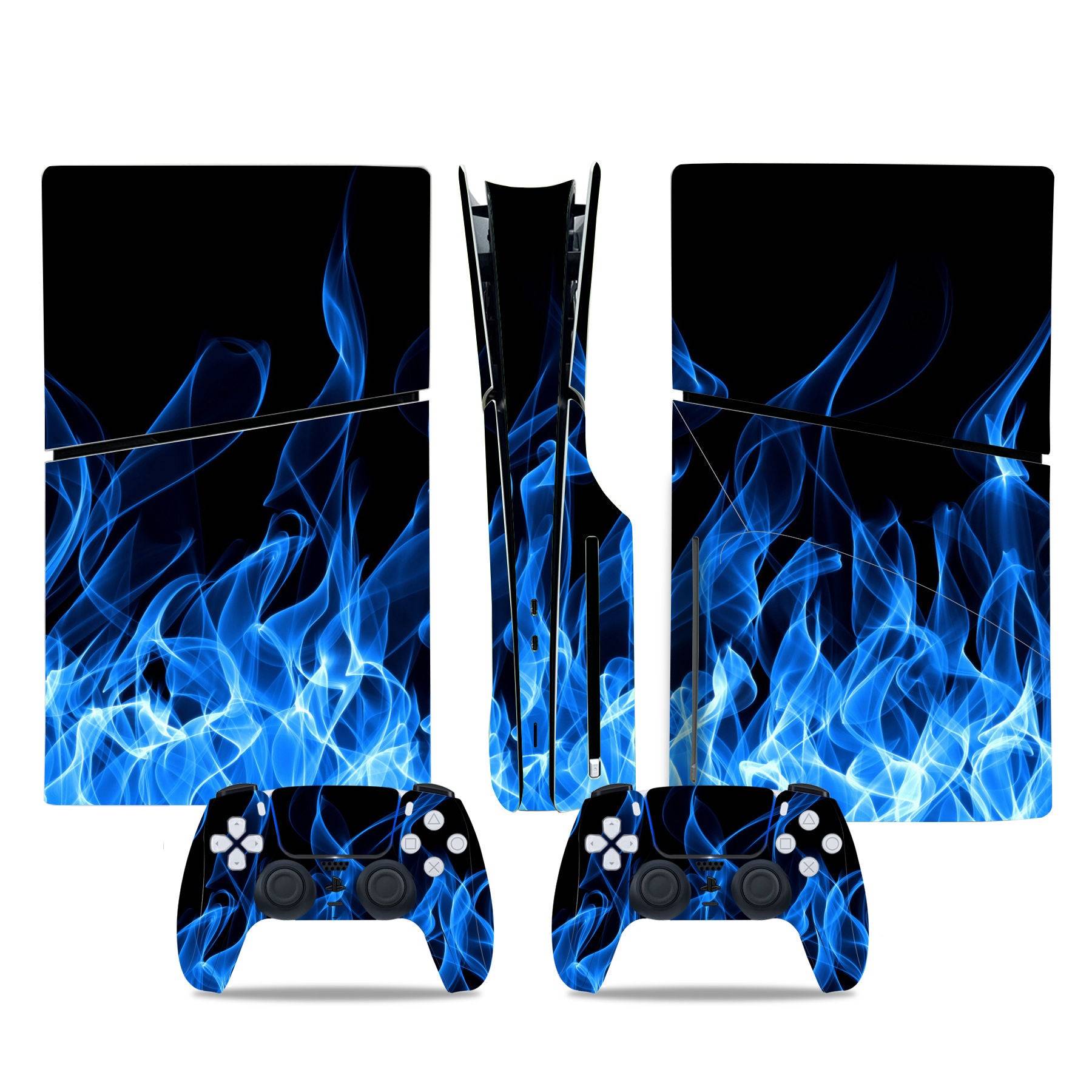 BLUE FIRE - PLAYSTATION 5 DISK SLIM PROTECTOR SKIN