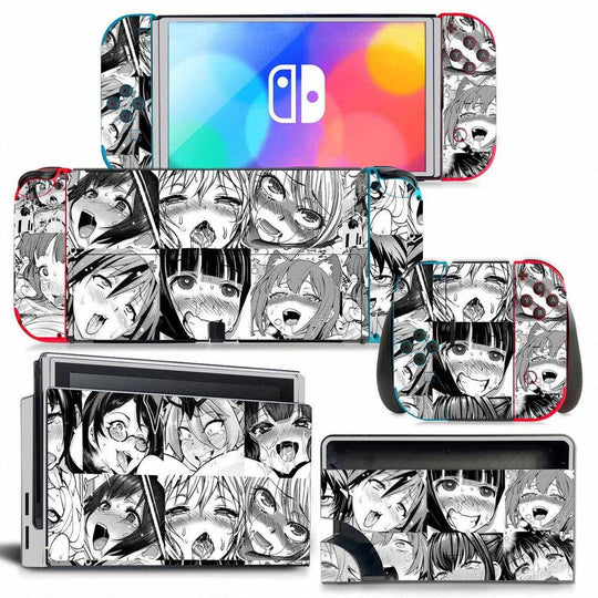 ANIME AHEGAO SEXY GIRL - NINTENDO SWITCH OLED PROTECTOR SKIN