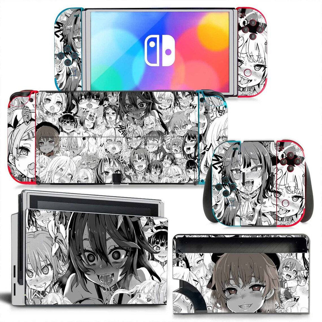 ANIME AHEGAO SEXY GIRL - NINTENDO SWITCH OLED PROTECTOR SKIN