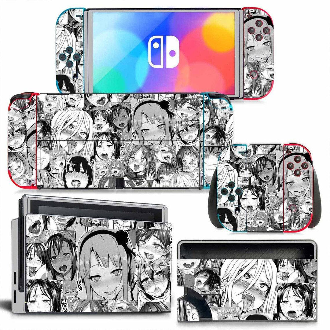 ANIME AHEGAO SEXY GIRL - NINTENDO SWITCH OLED PROTECTOR SKIN