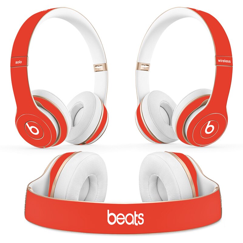 RED - BEATS HEADPHONES WIRELESS SOLO PROTECTOR SKIN - best-skins