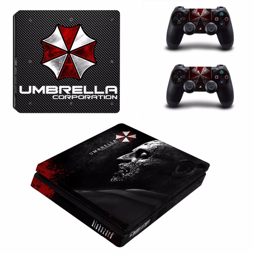 UMBRELLA RESIDENT EVIL - PLAYSTATION 4 SLIM PROTECTOR SKIN - best-skins