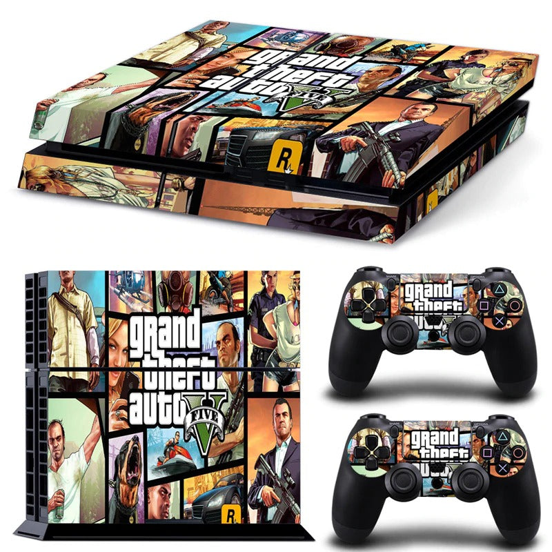 GRAND THEFT AUTO GTA 5 - PLAYSTATION 4 SLIM PROTECTOR SKIN - best-skins